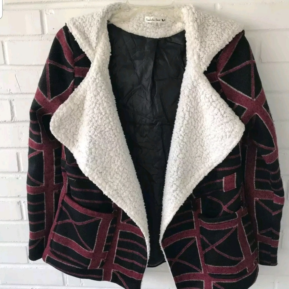 Double Zero Women's Shearling Tribal Aztec Size L